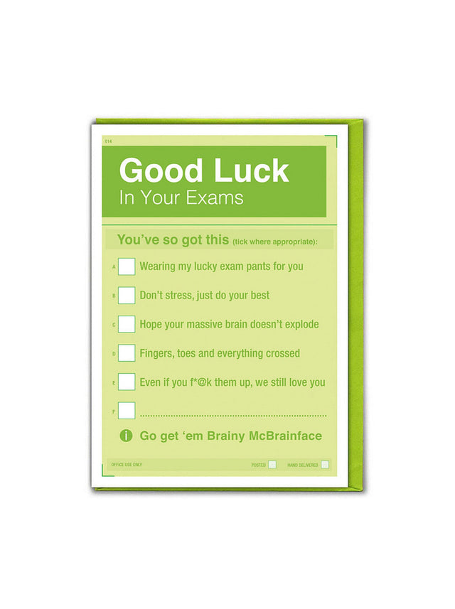 Good Luck Exams Card