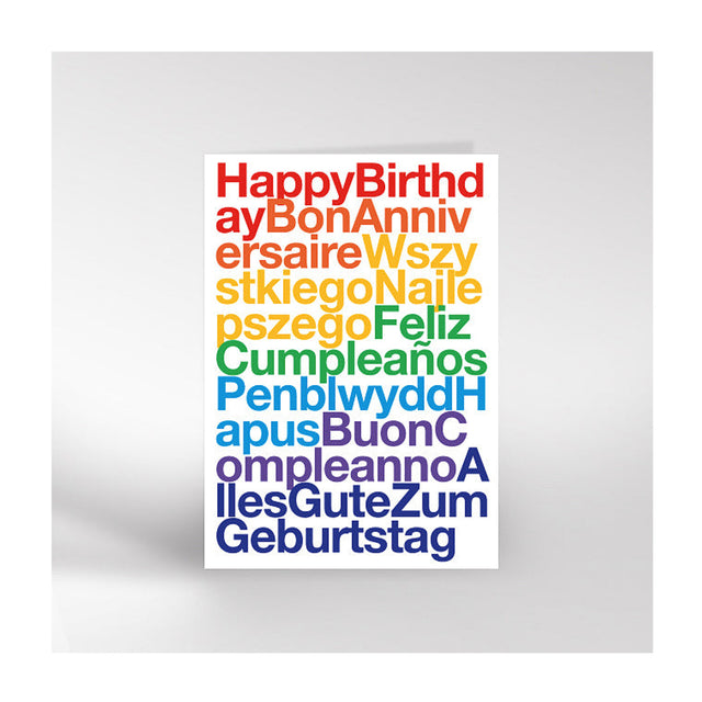 Happy Birthday Languages Card