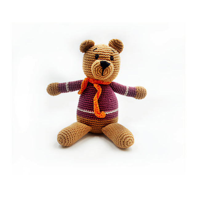 Fairtrade Teddy Bear Rattle Toy