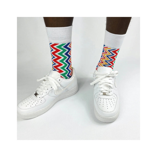 Ziggy White Afropop Socks